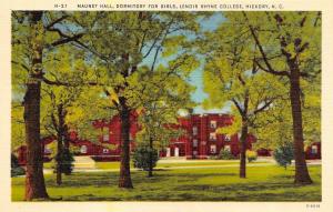 HICKORY, NC North Carolina  LENOIR RHYNE COLLEGE Mauney Hall  c1940's Postcard