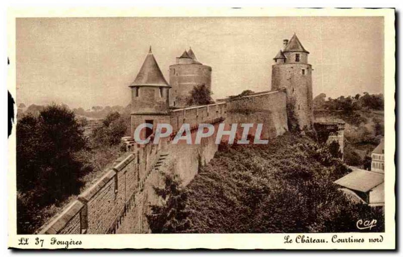 Old Postcard Fougeres Chateau Courtines North