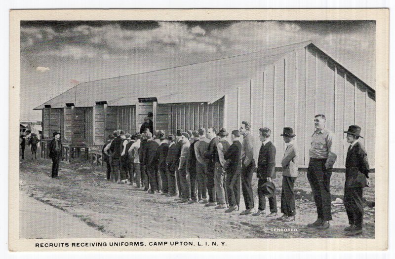 Camp Upton, L.I. N.Y., Recruits Receiving Uniforms