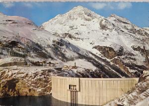 BF14026 tignes en hiver le barrage et le village  france  front/back image