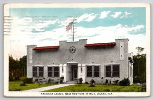 DeLand FL Florida American Legion West New York Ave 1927 Postcard M23