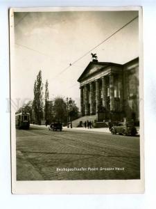 196007 POLAND Poznan photo RPPC 1943 year w/ ADVERTISING mark