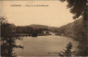 CPA AUBUSSON Usine de la Croix-Blanche (1144043)