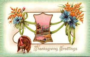 Thanksgiving Greetings With Turkey 1910