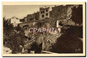 Old Postcard The ramparts Les Baux