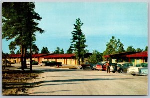 Vtg Arizona AZ Yavapai Lodge Motel Grand Canyon Old Cars 1950s View Postcard