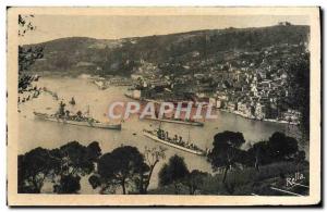 Old Postcard Villefranche Sur Mer View D & # 39Ensemble Charter