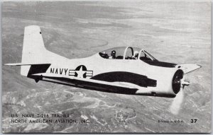 US Navy T-28B Trainer North American Aviation Inc. Military Aircraft Postcard