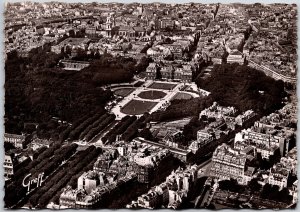 Vue Aerienne Boulevard Saint-Michel Jardin Paris France Real Photo RPPC Postcard