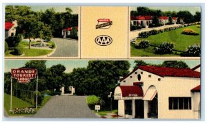 c1950's Grand Tourist Lodge Motel Dallas Texas TX Multiview Vintage Postcard