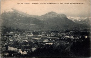 Vtg Chambery France d'Infanterie Cavalerie chasseurs Alpins Casernes Postcard