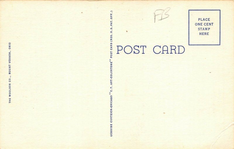 LP01 Gambier Ohio Postcard  Pierce Hall Kenyon College