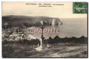 Etretat - View of Calvary - Old Postcard