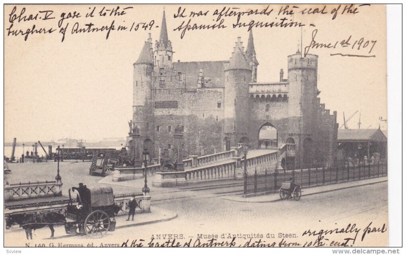 ANVERS , Belgium , PU-1907 : Musee d'Antiquites du Steen