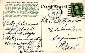 MI - Detroit. Belle Isle, Canal Scene