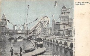 Shooting the Chutes Coney Island, NY, USA Amusement Park Unused 