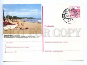 420220 GERMANY 1986 year Sierksdorf beach postal postcard