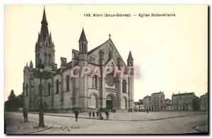 Old Postcard Niort Eglise Saint Hilaire