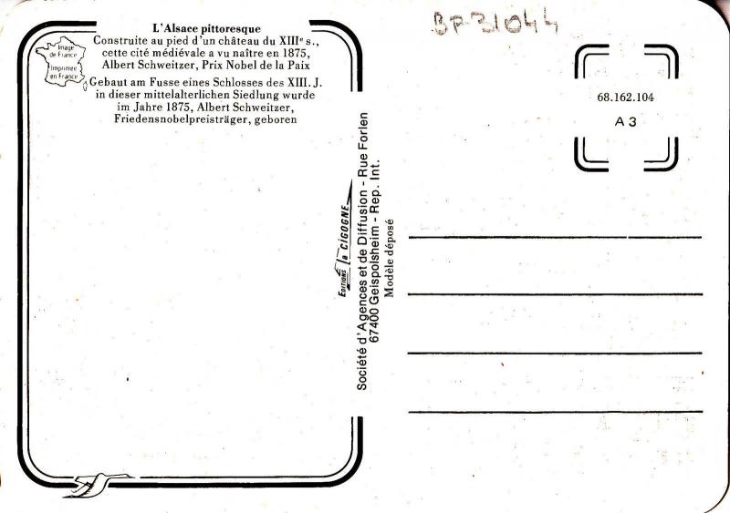 BF31044 l alsace  car kaysersberg   france front/back image
