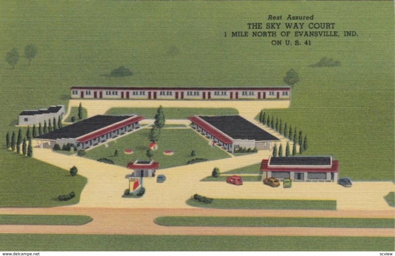 EVANSVILLE, Indiana, 1930-40s; The Sky Way Court