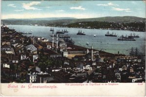 CPA ak constantinople vue panoramique de top hane turkey (1158888) 