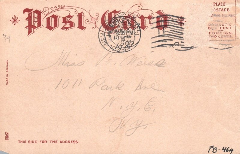 Vintage Postcard Pennsylvania Ferries Ferry Boat Sea Jersey City New Jersey N.J.