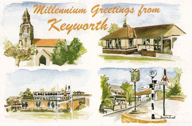 Millenium Greetings From Keysworth Nottinghamshire Postcard