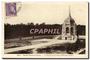 Sainte Anne d & # 39Auvray Old Postcard The memorial (Menard)