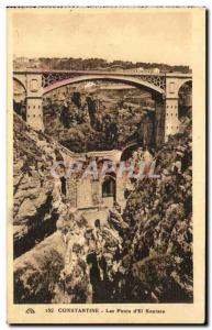 Old Postcard Algeria Constantine Bridges d & # 39El Kantara