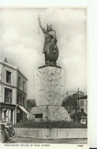 Hampshire Postcard - Statue of King Alfred - Winchester - Ref TZ9434