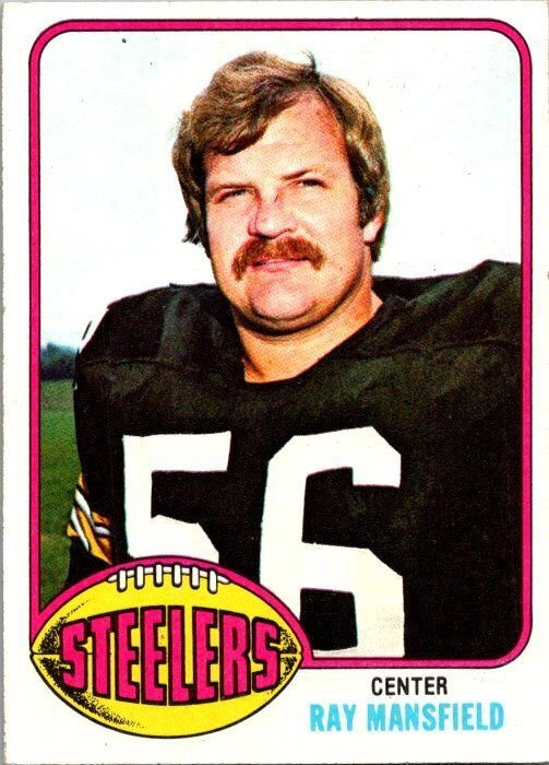 1976 Topps Football Card Ray Mansfield Pittsburgh Steelers sk4447