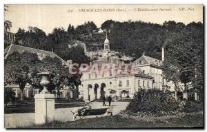 Old Postcard Dauphine Uriage les Bains the spa establishment