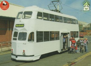 Balloon Car 713 Bus Tram To Norbreck Blackpool Postcard