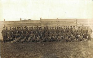 Military World War 1 Group of Soldiers Vintage RPPC 07.10