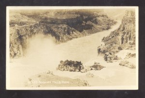 RPPC SHOSHONE FALLS IDAHO SNAKE RIVER WATERFALL BIRDSEYE REAL PHOTO POSTCARD