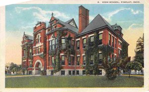 High School Findlay Ohio 1924 postcard