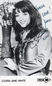 Louisa Jane Wight 1970s Singer Hand Signed Management Photo