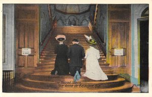 THE SACRED STAIRS Ste. Anne de Beaupre, Quebec c1920s Vintage Postcard Religious