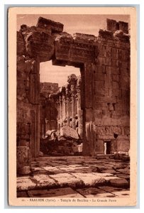 Temple of Bacchus Baalbek Lebanon UNP DB Postcard U26