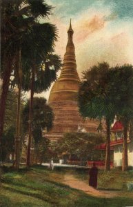 burma, TAUNGOO, Buddhist Pagoda (1910s) Italian Mission Postcard
