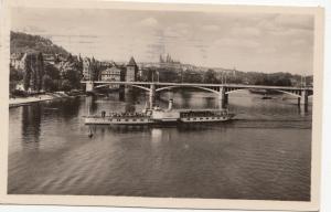 B79344 jiraskuv most ship bateaux  praha prag  czech republic  front/back image