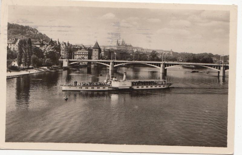 B79344 jiraskuv most ship bateaux  praha prag  czech republic  front/back image