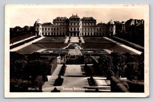 Schloss Belvedere Vienna Austria RPPC Postcard 1956 Posted Real Photo