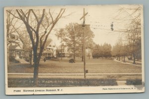 SUMMIT NJ NORWOOD AVENUE ANTIQUE REAL PHOTO POSTCARD RPPC