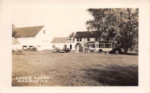 Madison Maine 1953 RPPC Real Photo Postcard Luce's Lodge