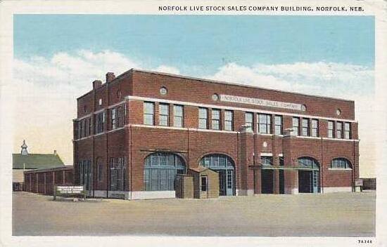 Nebraska Norfolk Norfolk Live Stock Sales Company Building 1944 Curteich