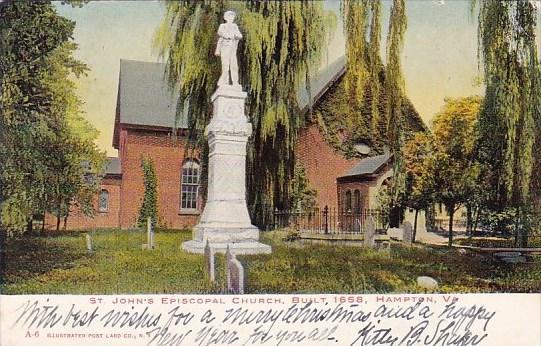 Virginia Hampton Saint John's Episcopal Church Built 1658 1906