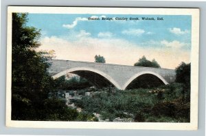 Wabash IN Indiana, Cement Bridge, Charley Creek, Vintage Postcard