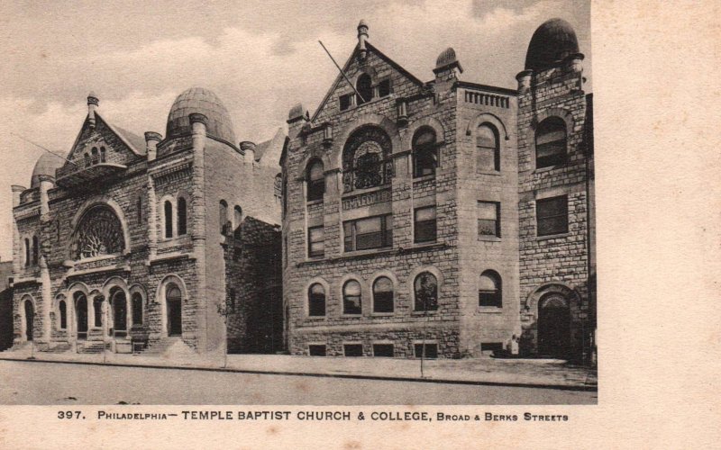 Temple Baptist Church and College,Phildelphia,PA BIN