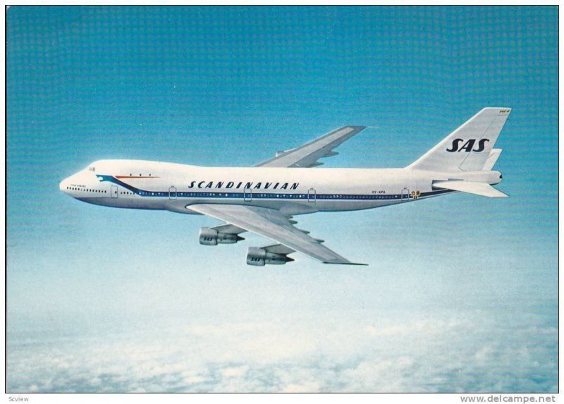 SAS Boeing 747-B jet airplane , 1960-70s